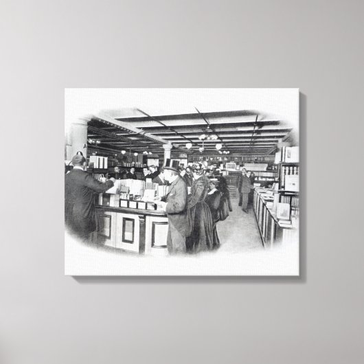 Boekafdeling in een winkel van het leger en de mar canvas afdruk (Voorkant)