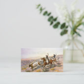 Boekarest 1902 Charles Marion Russell Visitekaartje (Staand voorkant)