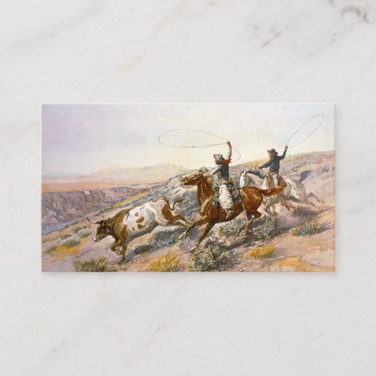 Boekarest 1902 Charles Marion Russell Visitekaartje (Voorkant)