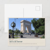 Boekarest Arcul de Triumf Briefkaart (Voorkant / Achterkant)