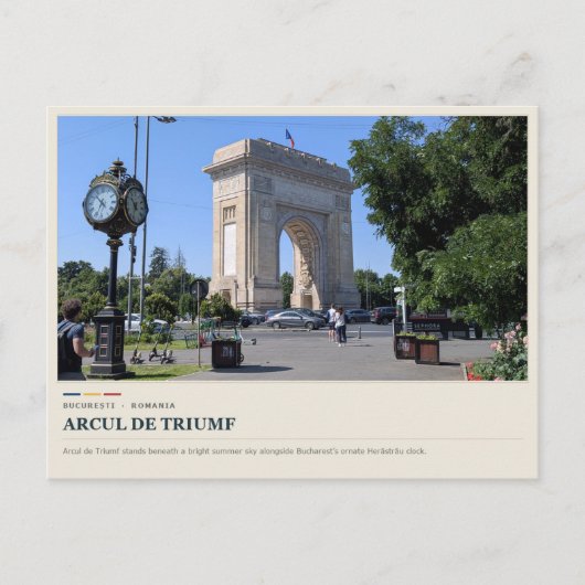 Boekarest Arcul de Triumf Briefkaart (Voorkant)