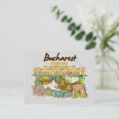 Boekarest, beroemde stad Roemenië Briefkaart (Staand voorkant)