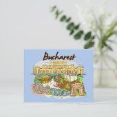 Boekarest, Briefkaart van de beroemde stad Roemeni (Staand voorkant)