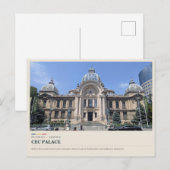 Boekarest CEC-paleis Briefkaart (Voorkant / Achterkant)