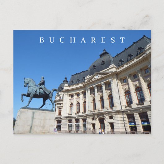 Boekarest Central University Library uitzicht brie Briefkaart (Voorkant)