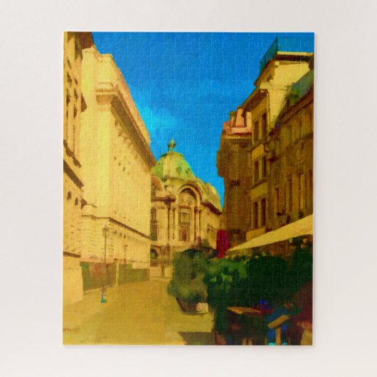 Boekarest City Art Legpuzzel (Verticaal)
