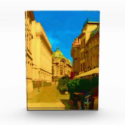 Boekarest City Digital Painting Fotoblokken (Voorkant)