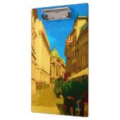Boekarest City Digital Painting Klembord (Links)