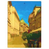 Boekarest City Digital Painting Klembord (Achterkant)