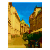 Boekarest City Digital Painting Perfect Poster (Voorkant)