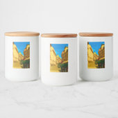 Boekarest City Digital Painting Voedselcontainer Etiket (Flessen)