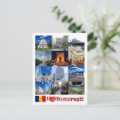 Boekarest I Love - Romania - Briefkaart (Staand voorkant)