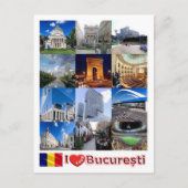 Boekarest I Love - Romania - Briefkaart (Voorkant)