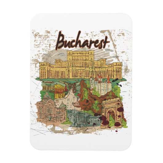 Boekarest Magneet (Verticaal)