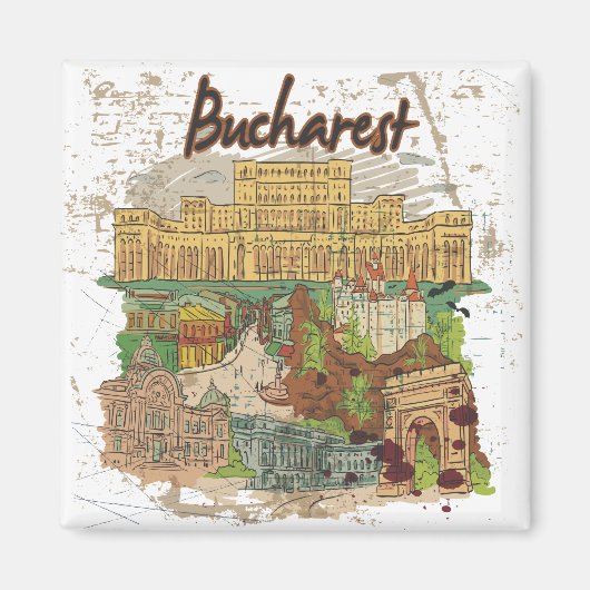 Boekarest Magneet (Voorkant)