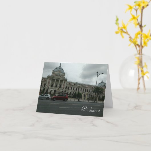 Boekarest Note Kaart, standaard witte enveloppen Kaart (Gele Bloem)