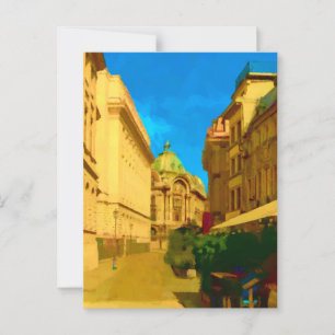Boekarest Paleis Digitale Schilderkunst Print Briefkaart