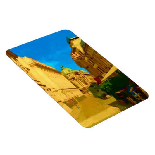 Boekarest Paleis Digitale Schilderkunst Print Magneet (Rechterzijde)
