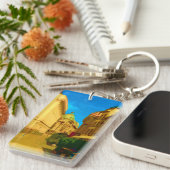 Boekarest Paleis Digitale Schilderkunst Print Sleutelhanger (Voorkant Rechts)