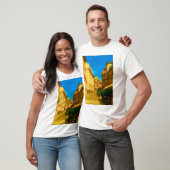 Boekarest Paleis Digitale Schilderkunst Print T-shirt (Unisex)