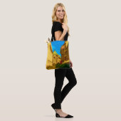 Boekarest Paleis Digitale Schilderkunst Print Tote Bag (Op model)