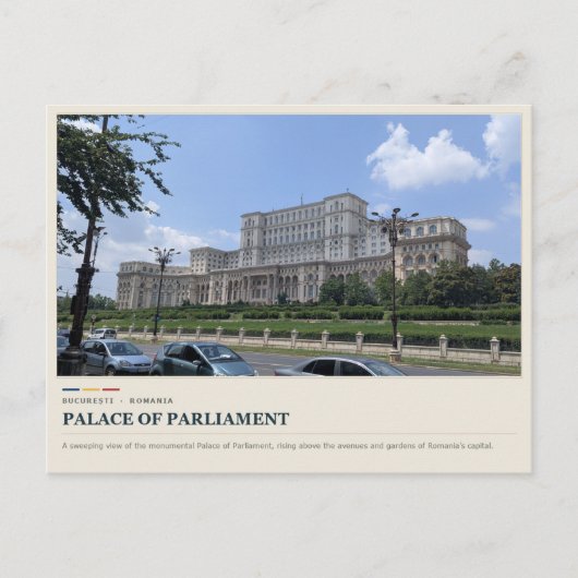 Boekarest Parlementspaleis Briefkaart (Voorkant)