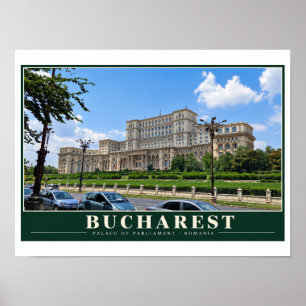 Boekarest Parlementspaleis Poster