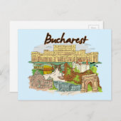 Boekarest, Roemenië Briefkaart (Voorkant / Achterkant)