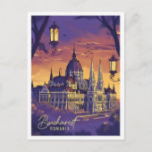 Boekarest Roemenië kunst reisillustratie Briefkaart (Voorkant)