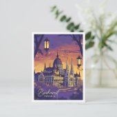 Boekarest Roemenië kunst reisillustratie Briefkaart (Staand voorkant)