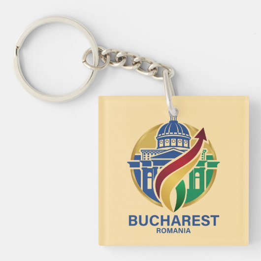 Boekarest Roemenië Oost-Europees Sleutelhanger (Voorkant)