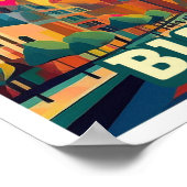 Boekarest Roemenië reizen artistiek kleurrijk Poster (Hoek)