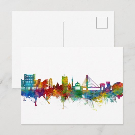 Boekarest Roemenië Skyline Briefkaart (Voorkant / Achterkant)