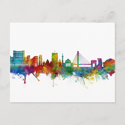 Boekarest Roemenië Skyline Briefkaart (Voorkant)