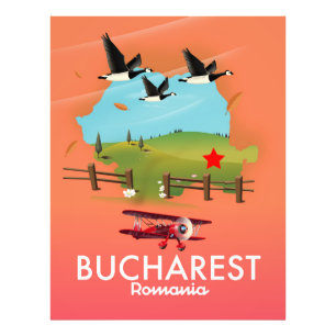 Boekarest Roemenië vakantiekaart Foto Afdruk
