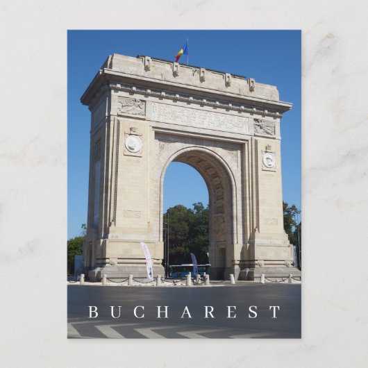Boekarest Triumphal Arch uitzicht briefkaart (Voorkant)