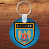 Boekarest vlag sleutelhanger (Voorkant)