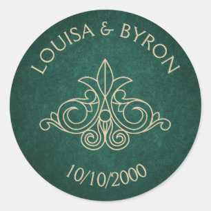 Boekbibliotheek Groene Literary Weddenschap Ronde Sticker