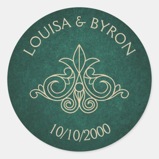 Boekbibliotheek Groene Literary Weddenschap Ronde Sticker (Voorkant)