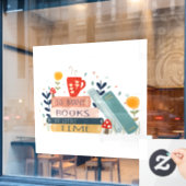 Boekbibliotheek Lezing Kinder leren school Raamsticker (Cafe Raam)