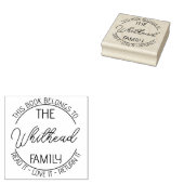 Boekbibliotheekbladboekje, aangepast modern rubberstempel (Gestempeld)