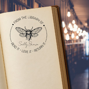 Boekbibliotheekbladboekje, stempel Aangepast BEE