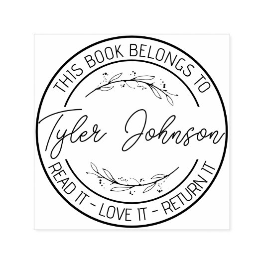 Boekbibliotheekbladboekje, stempel Aangepast flore (Design)