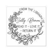 Boekbibliotheekbladboekje, stempel Aangepast flore (Design)