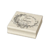 Boekbibliotheekbladboekplaat Aangepaste floraal in Rubberstempel (Stempel)