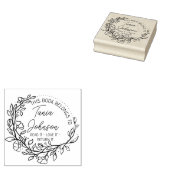 Boekbibliotheekbladboekplaat Aangepaste floraal in Rubberstempel (Gestempeld)