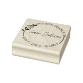 Boekbibliotheekbladboekplaat Aangepaste floraal in Rubberstempel (Stempel)