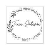 Boekbibliotheekbladboekplaat Aangepaste floraal in Zelfinktende Stempel (Design)
