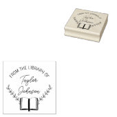 Boekbibliotheekboekje Aangepaste mode voor floremd Rubberstempel (Gestempeld)
