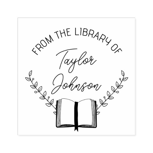 Boekbibliotheekboekje Aangepaste mode voor floremd Rubberstempel (Afrduk)